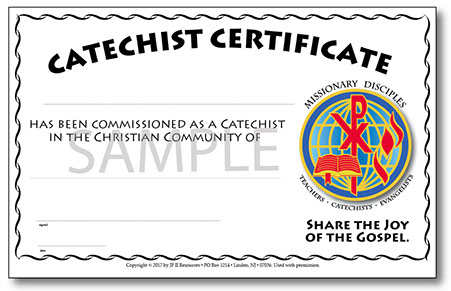 Catechist Certificate for Catechetical Sunday
